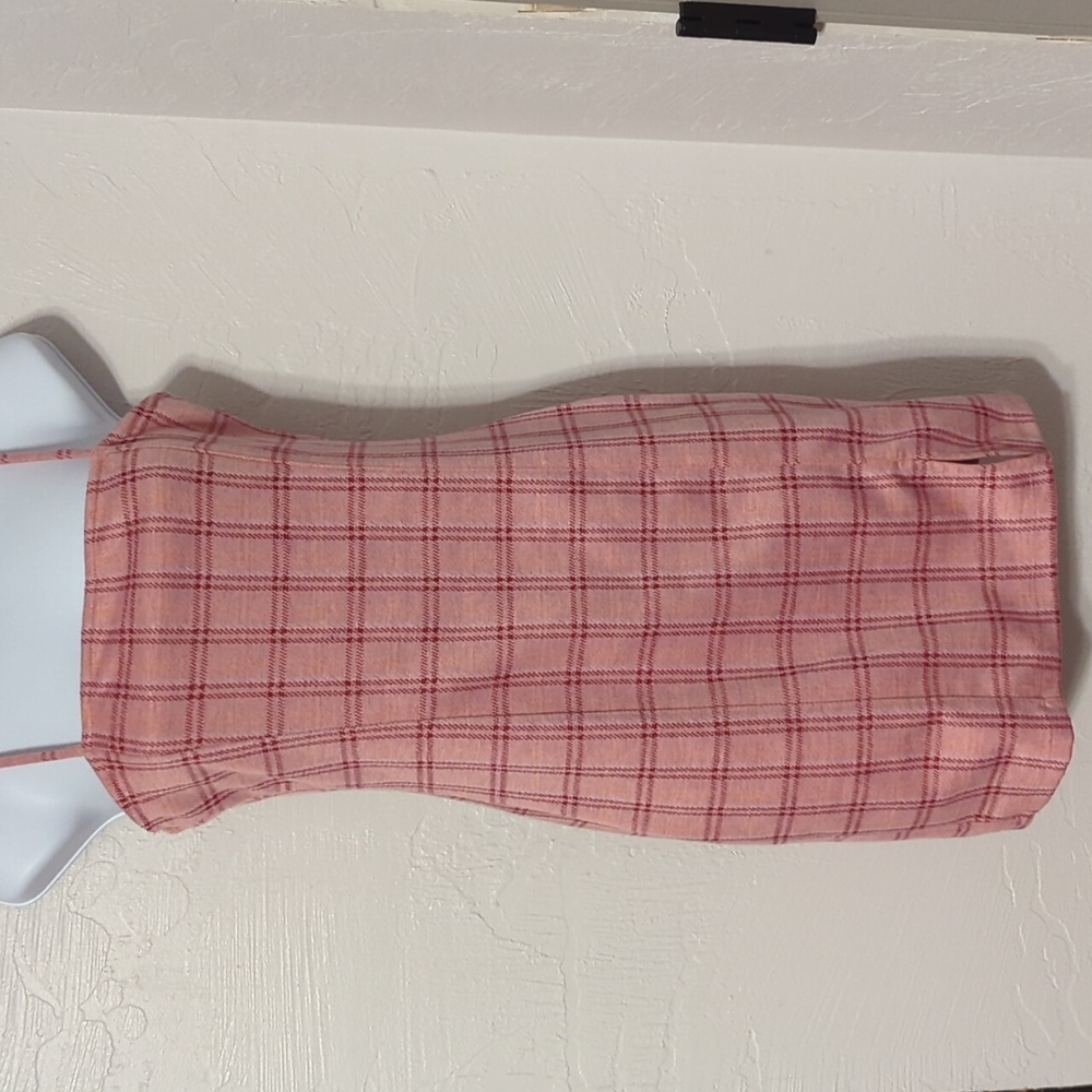Y2K Cute Pink Plaid Coquette Soft Girl Picnic Mini Dress Winery Barbie Chic
